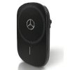 Mercedes Silver Stars MagSafe – Uchwyt Samochodowy z Ładowaniem Indukcyjnym 15W (Kratka/Szyba) Black